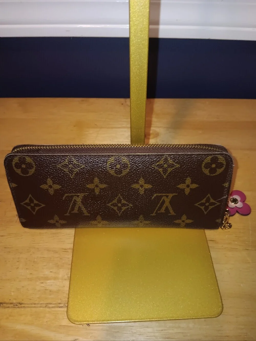 Louis Vuitton Monogram Flower Clemence Zip Wallet With Box & Dustbag